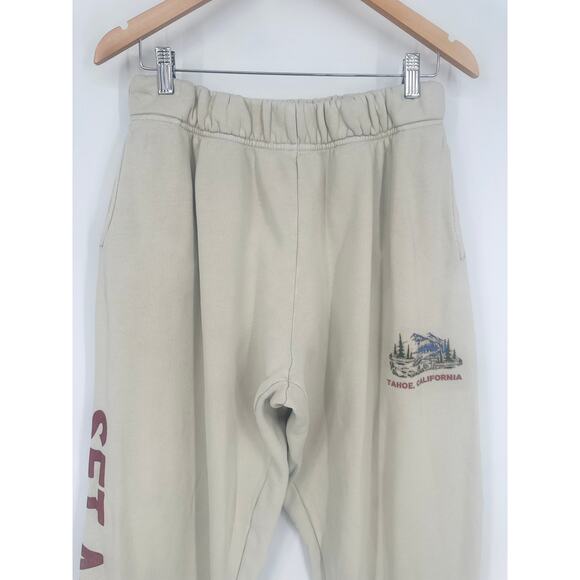 Set Active Jogger Pants Lake Tahoe Graphic Print Cotton Fleece Sweatpants - Picture 2 of 11
